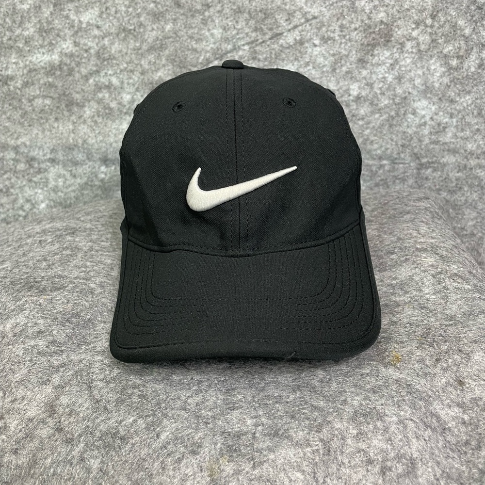 Nike Golf Dri-Fit Unisex Adult Hatch  Black Adjustable Embroidered Logo OSFM